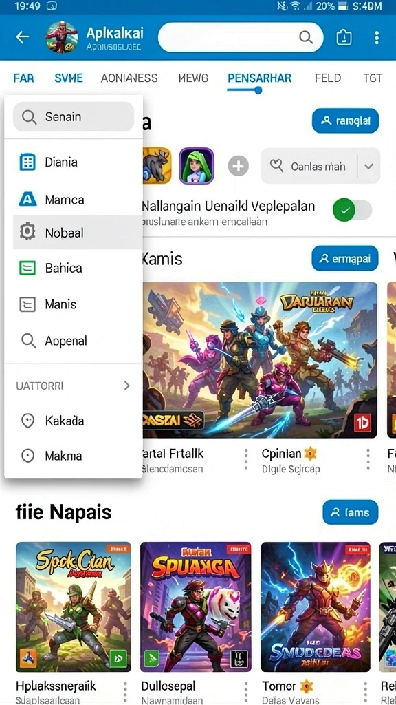 yoktogel - Antarmuka yang sederhana dan menarik.