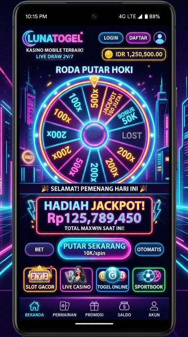 Layar utama lunatogel — antarmuka bersih setelah instalasi